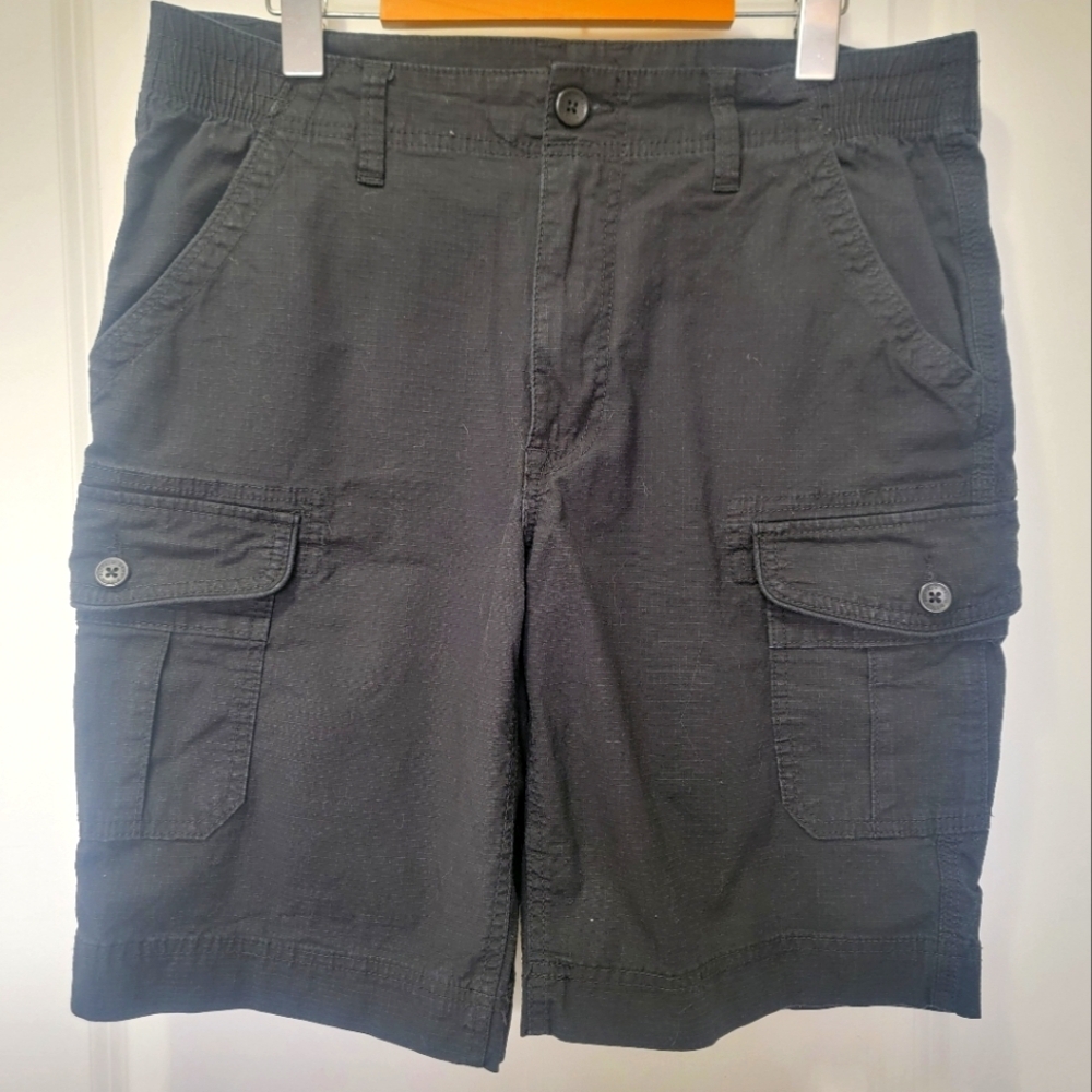Mens buffalo ripstop cargo shorts size 32 black